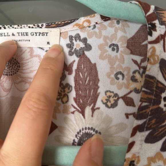 Spell Desert Daisy Babydoll Midi Dress Mustard - Picture 5 of 8